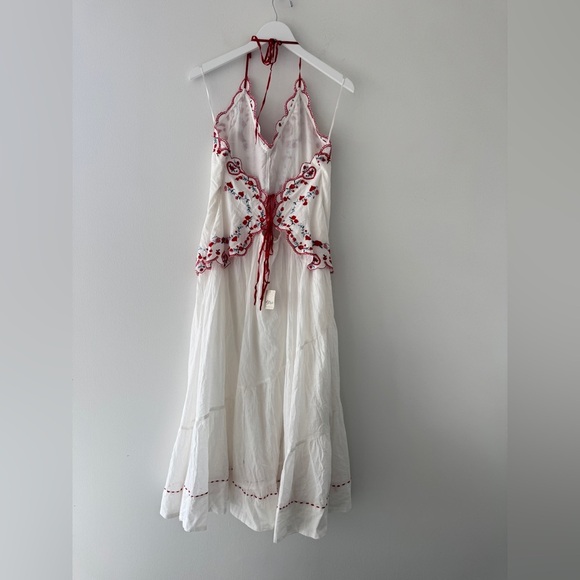 FREE PEOPLE NWT Valenciana White Midi Dress - Picture 14 of 15